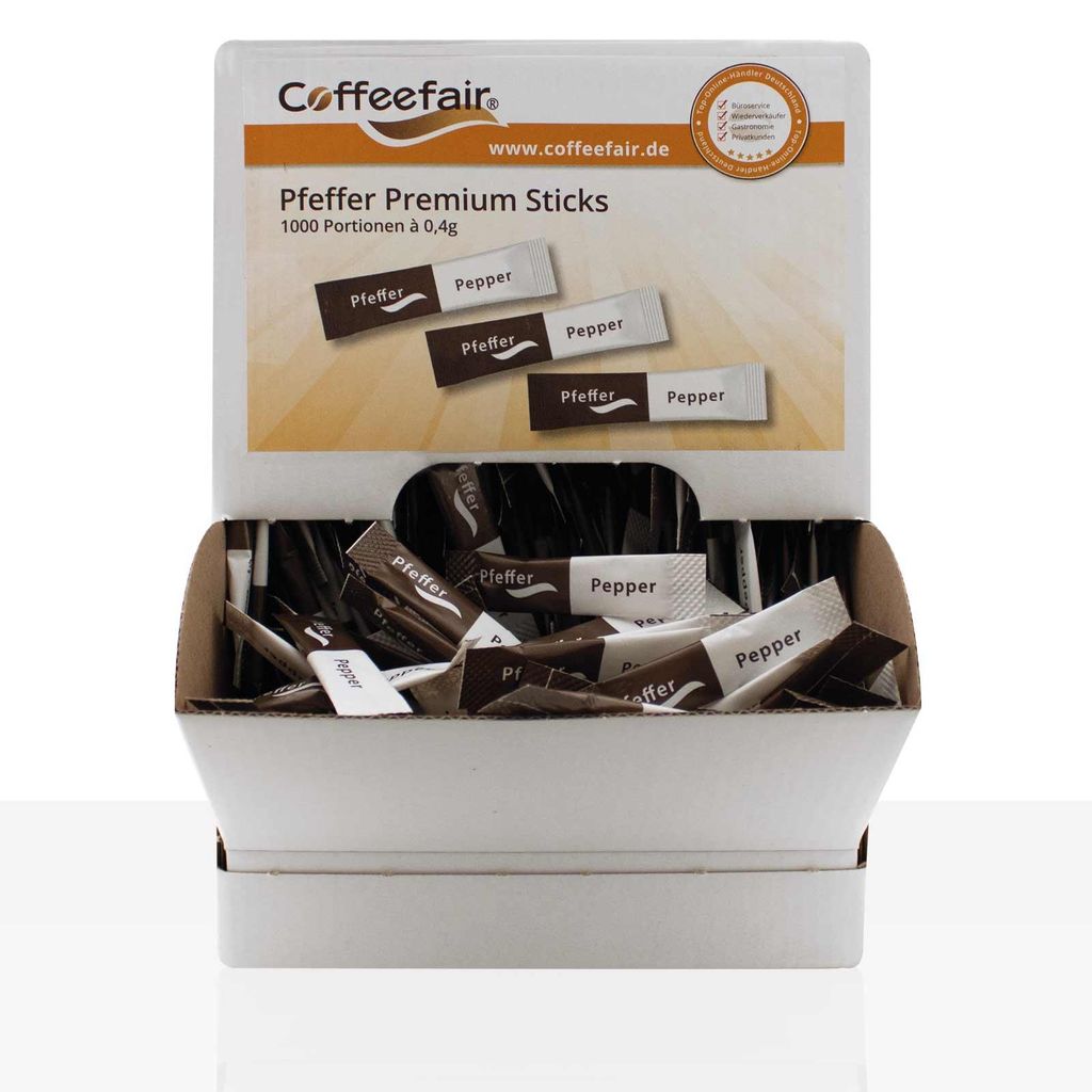 Coffeefair Premium Pfeffersticks 1000 x 0,4g Pfeffer Produktbild 