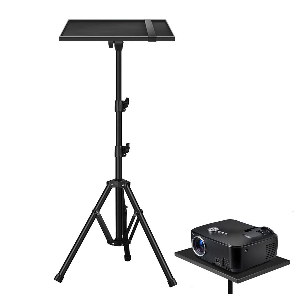 Beamer Ständer, 1.2m klappbarer Projektorständer, Laptop Stativ Tragbarer, Projektorständer, 55-120cm Höhenverstellung, Tablettgröße 39x29cm