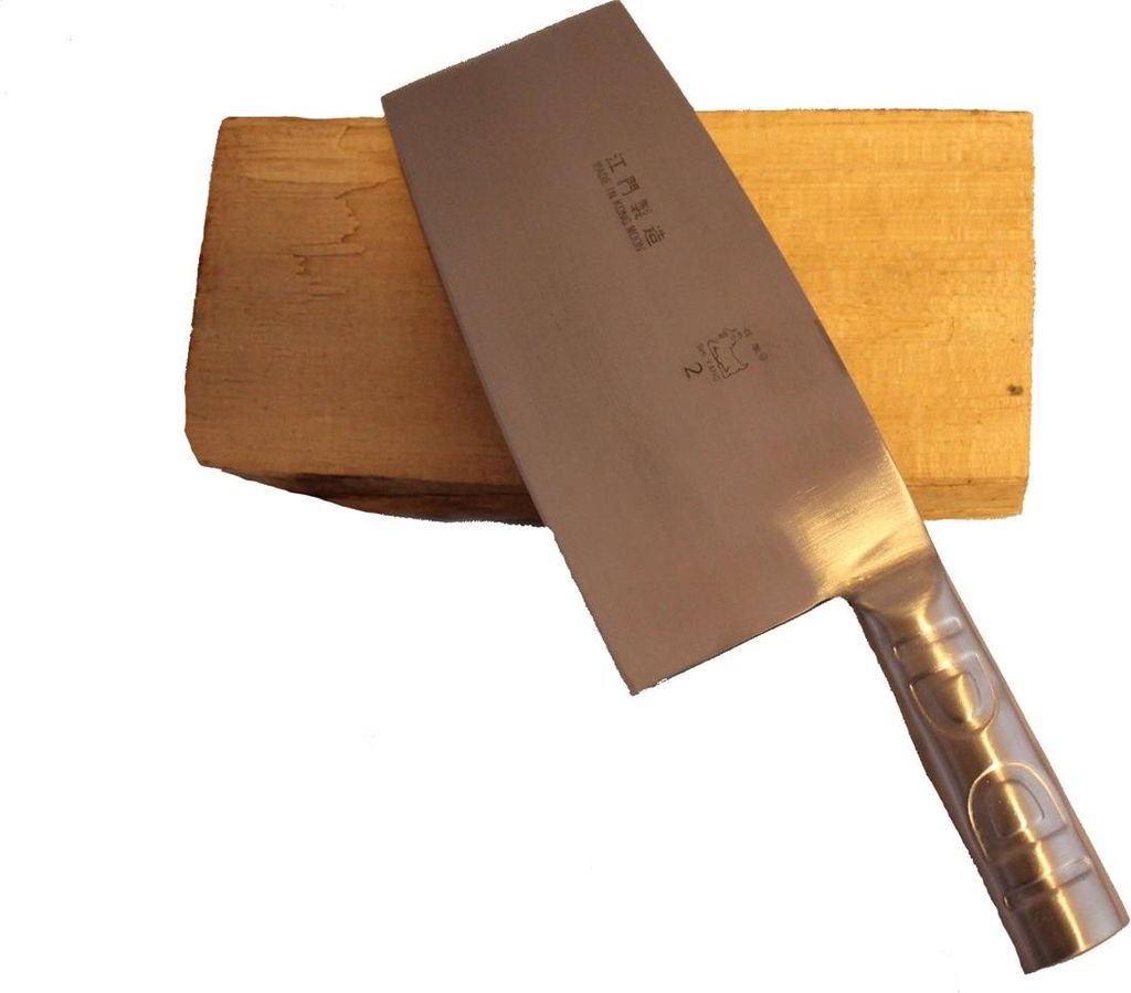 013 Hackmesser China Küchenmesser Kräutermesser Edelstahl Metallgriff