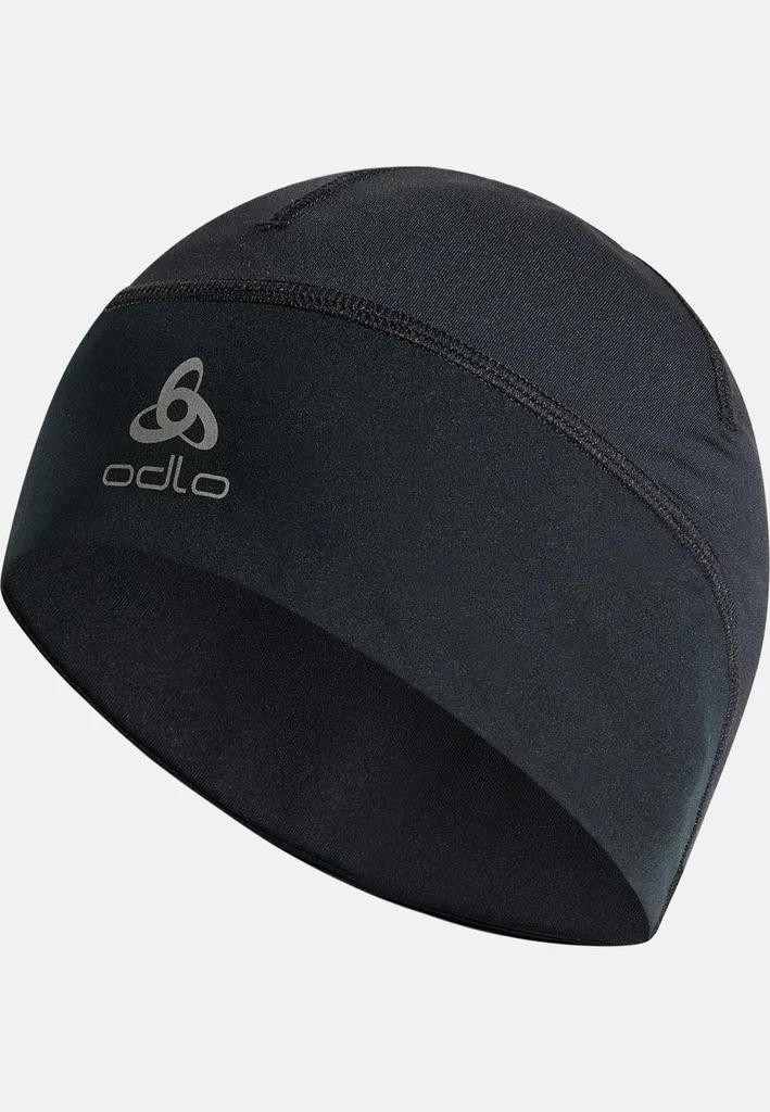 Bonnet de sport technique noir Odlo Ceramiwarm pour ski et running hiver