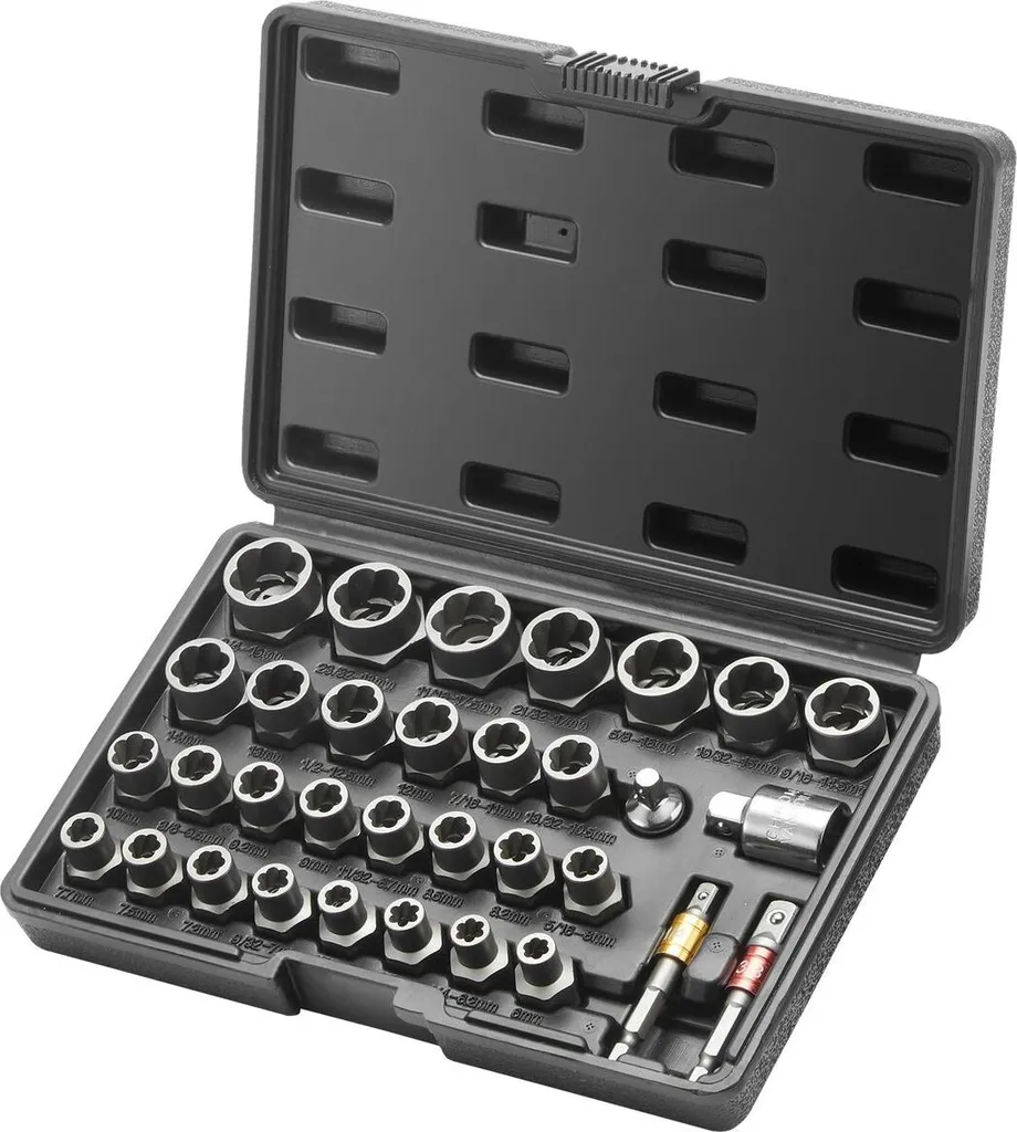 Retirer boulons rouillés et vis endommagées avec ce kit extracteur 29pcs