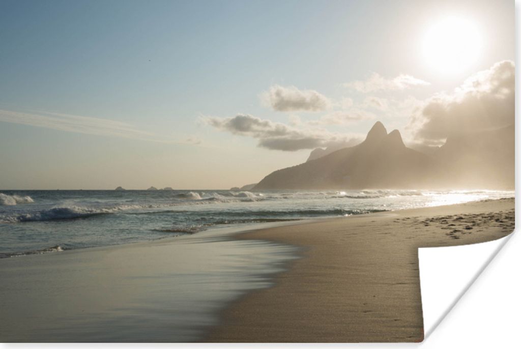 MuchoWow Poster Strand von Ipanema in Rio de Janeiro, Brasilien 180x120 cm - Fotoplakat