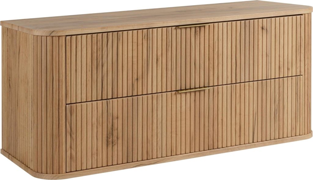 Badezimmerschrank, Gold Craft Eiche + Goldener Griff, 41,5 Produktbild 