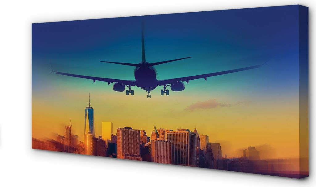 Leinwandbild 100x50 Wandkunst Stadt Wolke Ebene Westen