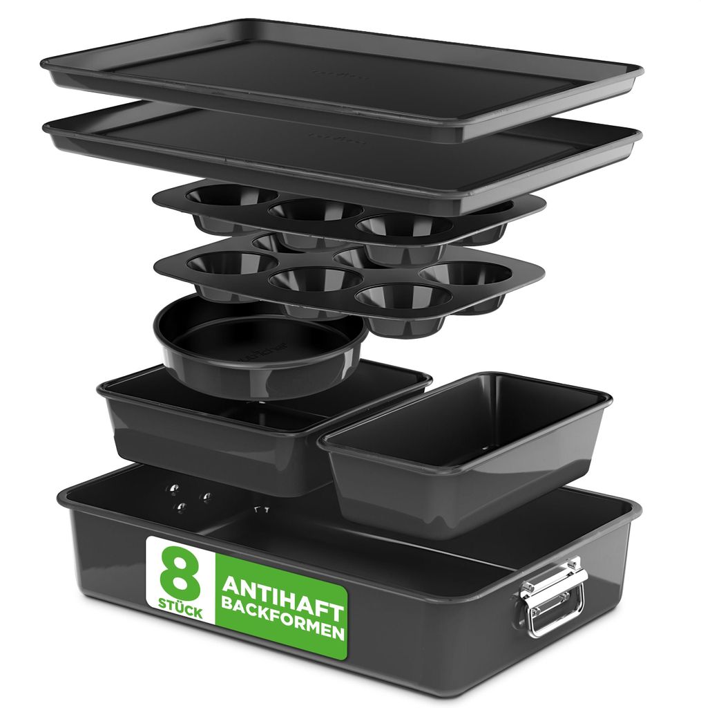 NutriChef Moules à pâtisserie - Set de 8 moules à Image du produit 