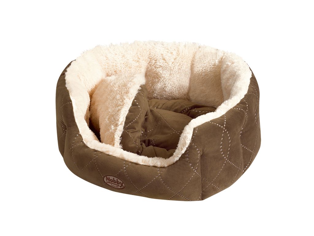 Nobby 70868, Korb Haustierbett, Drinnen, Hund, Braun, Oval, Einfarbig