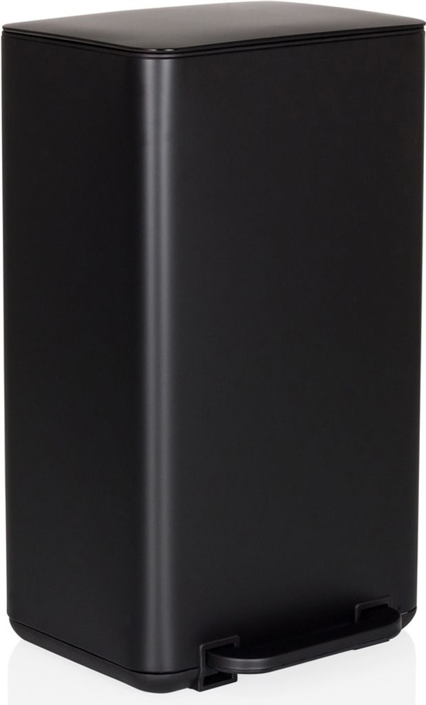 hjh OFFICE Mülleimer 30 Liter CLEAN NATURA Abfalleimer Mülltrenner rechteckig für Küche, Büro mit Step-On 62.0 x 31.0 x 36.0 cm