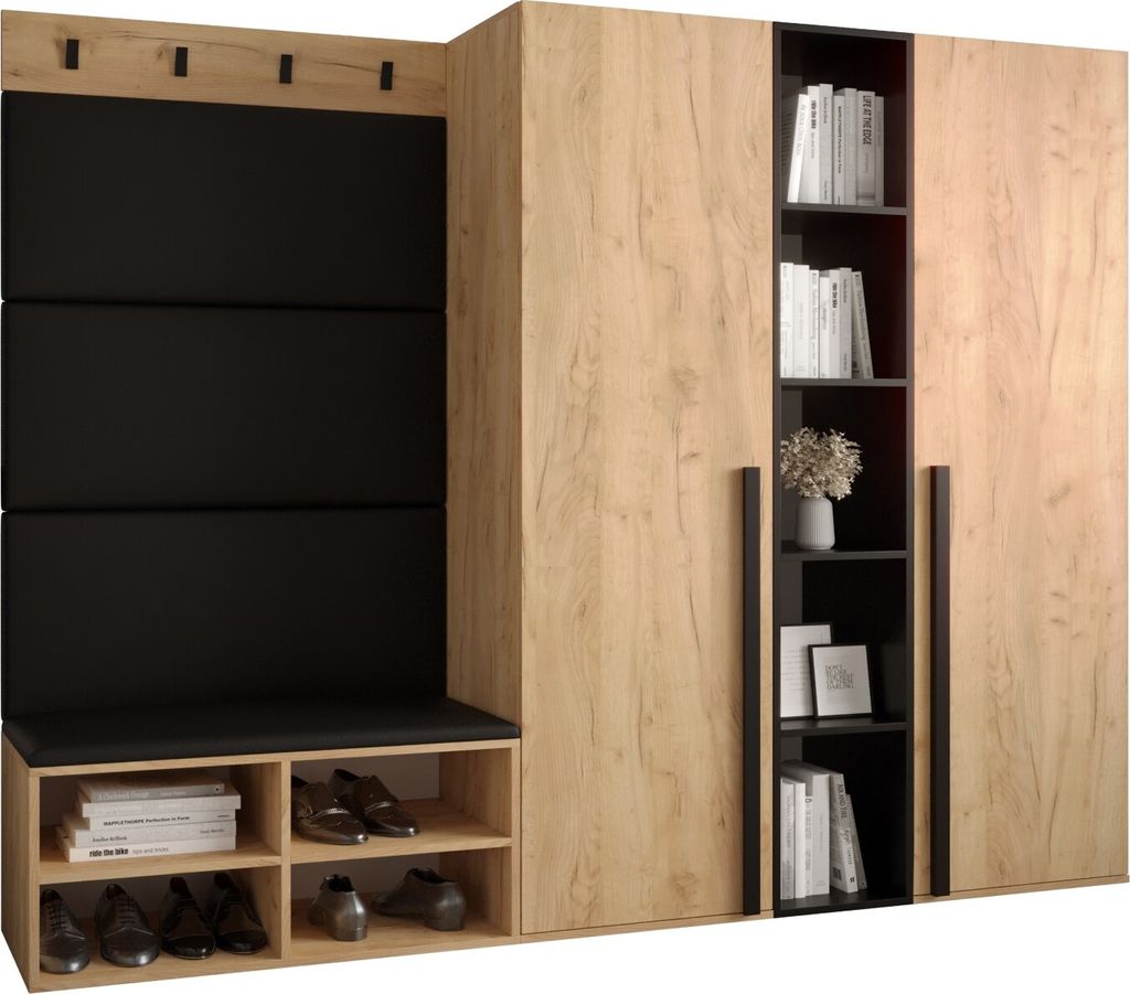 Garderobe MIRO Set 8 mit gepolsterten Paneelen Industrial Design