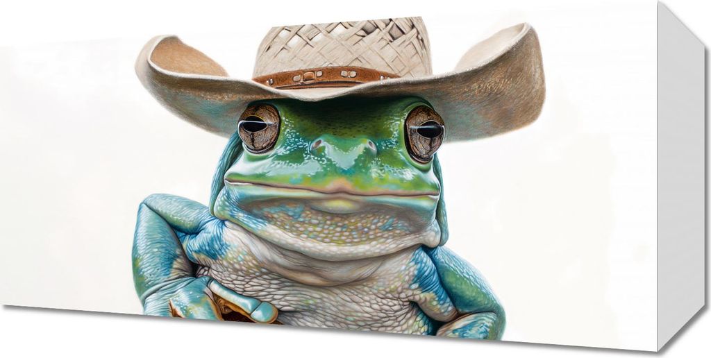 Bild 40x20cm Cowboy aus dem Sumpf