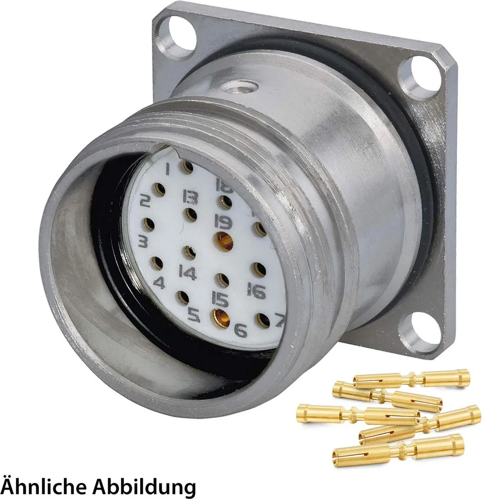 Connettore M23 Hummel 9 Poli 1+8 | Inserto Crimp Presa Pannello M23