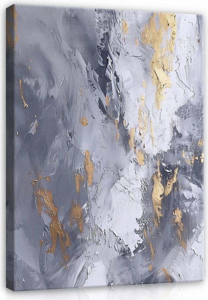Bilder Abstrakt Modern Marmor Gold 100x75 cm XXL Canvas Bild auf Leinwand Leinwandbilder Leinwandbild Wandbilder Wohnzimmer Schlafzimmer