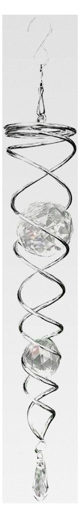 Klarer Windspirale, Vogelabwehr Reflektierendes Windrad, Gartendekoration für Garten, Hof und Balkon, Abmessung: 5x42cm