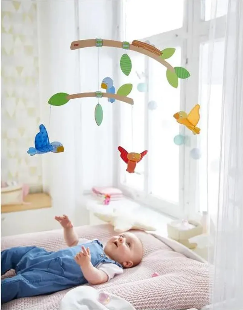 Mobile Bébé HABA Petits Oiseaux - Solution Apaisante pour Nuits Calmes - 3