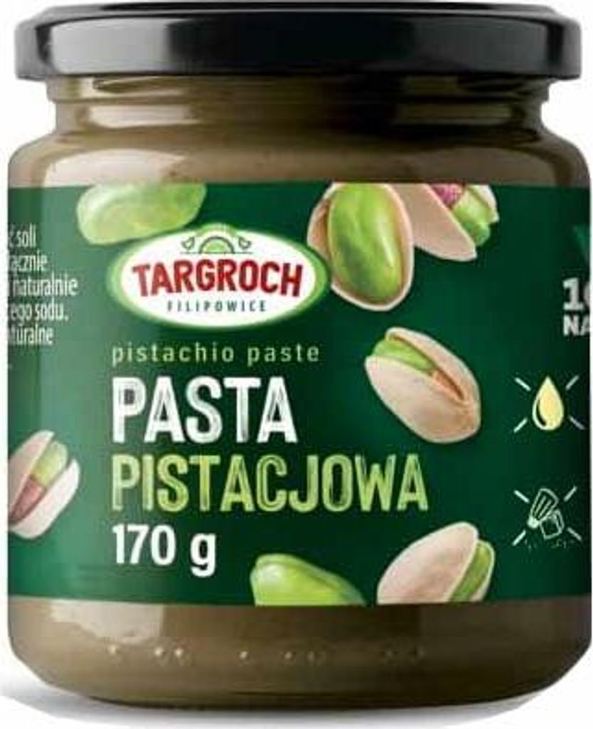 PASTA PISTACJOWA PISTACJE SUROWE 170G TARGROCH