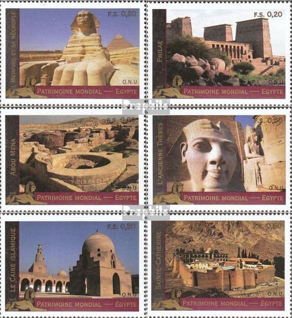 Briefmarken UNO - Genf 2005 Mi 520-525 (kompl.Ausg.) postfrisch Ägypten