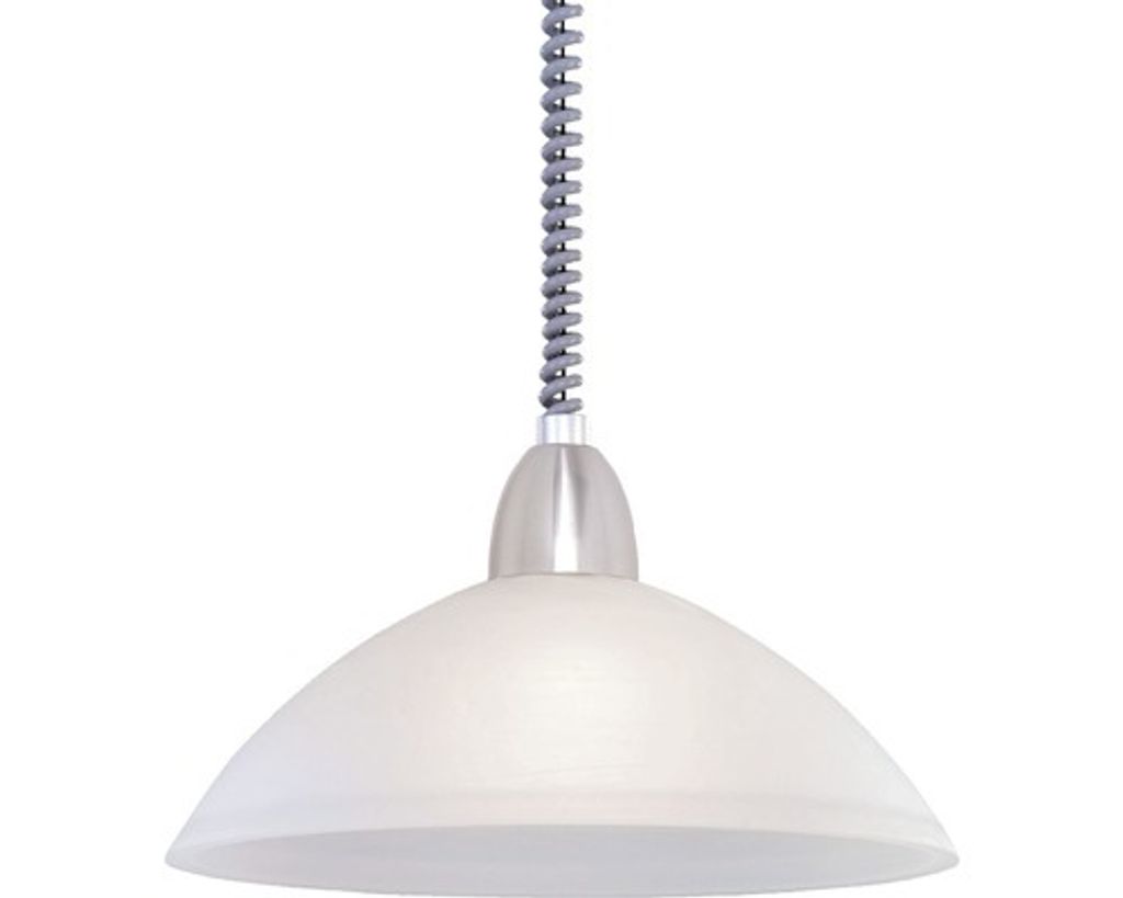 EGLO Suspension "LORD 2" nickel gris mat, verre albâtre E27 Image du produit 