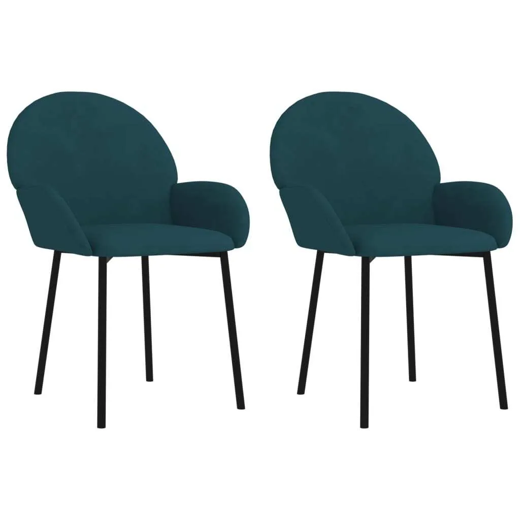 vidaXL 2 Sedie da Pranzo Velluto Blu | Comodità e Stile per la Casa