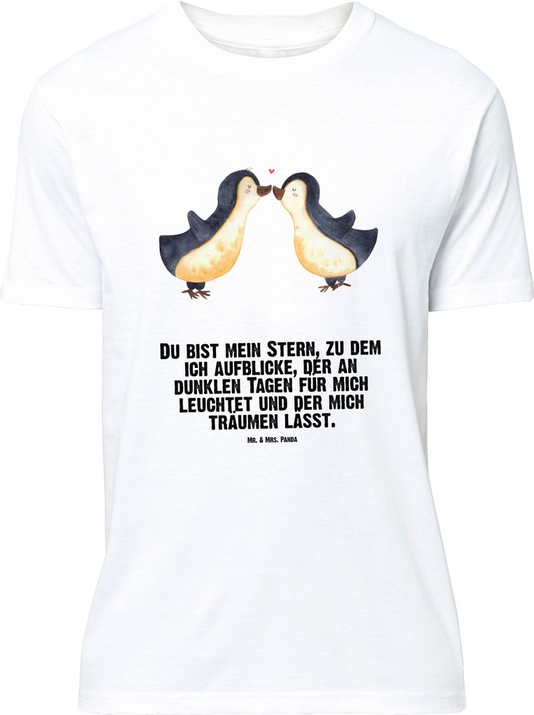 Mr. & Mrs. Panda Größe L T-Shirt Pinguin Liebe - Weiß - Geschenk, Verlobte, Vertraut, Hochzeit, Shirt, Paar, Tshirt, Liebesspruch, mit Spruch, F...
