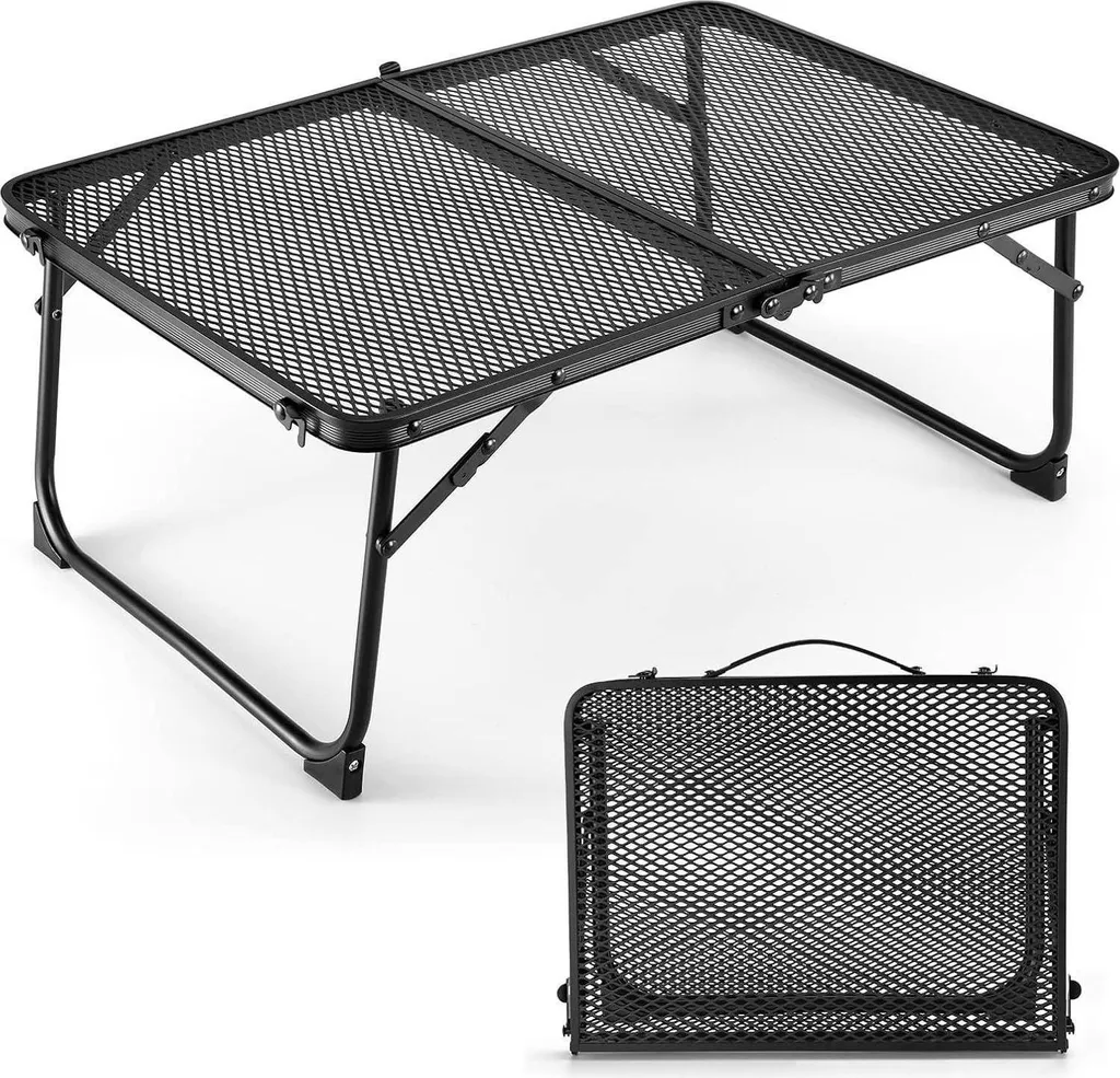 Table d'Appoint Camping pour Réchaud et Repas Extérieur Pliable 25cm