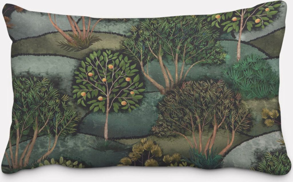SCHÖNER LEBEN. Kissenhülle Wald Bäume Landschaft grün div. Größen Größe 40x60cm (HxB) 40x60cm (HxB) Größe