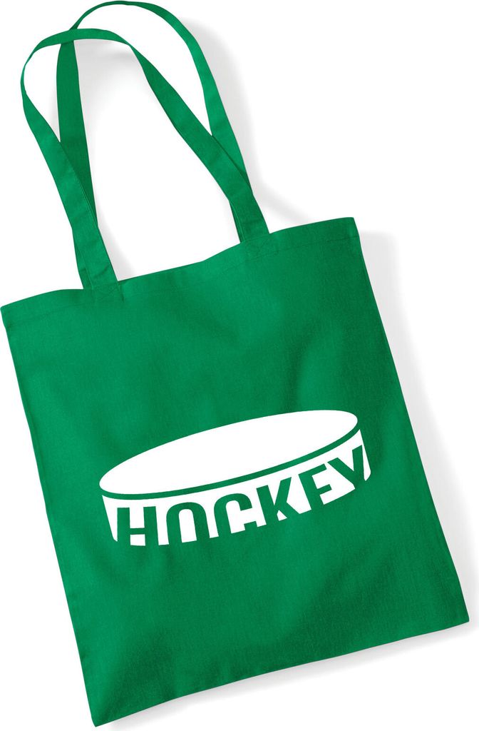 Huuraa Jutebeutel Hockey Puck 10 Liter Kelly Green Baumwolle Tasche Geschenkidee