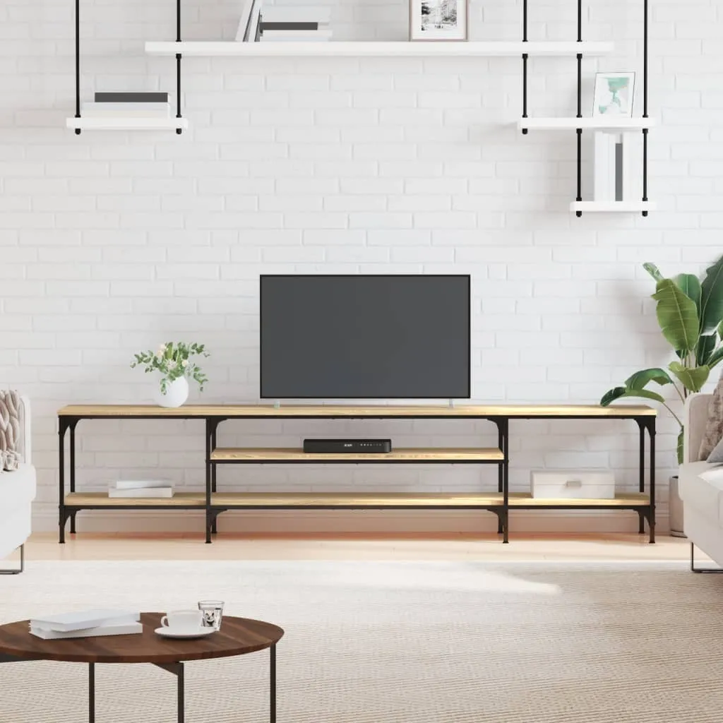 mobile TV vidaXL rovere Sonoma 201x35x45 cm materiale a base di legno e ferro - mobile TV - mobili TV - porta TV - mobili TV
