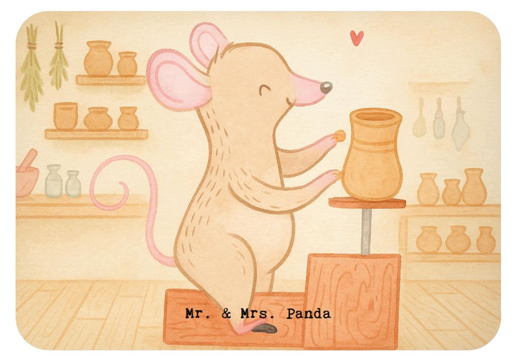 Mr. & Mrs. Panda magnet Maus Töpfern Design - Weiß - Geschenk, haftmagnet, Pinnwandmagnet, zettelhalter, Kühlschrankmagnet, Töpferkurs, Töpfer...