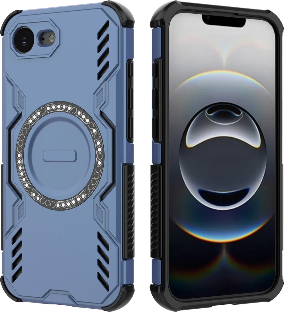Cover Magnetica Blu iPhone 16E: Antiurto, Economica e Ventilata