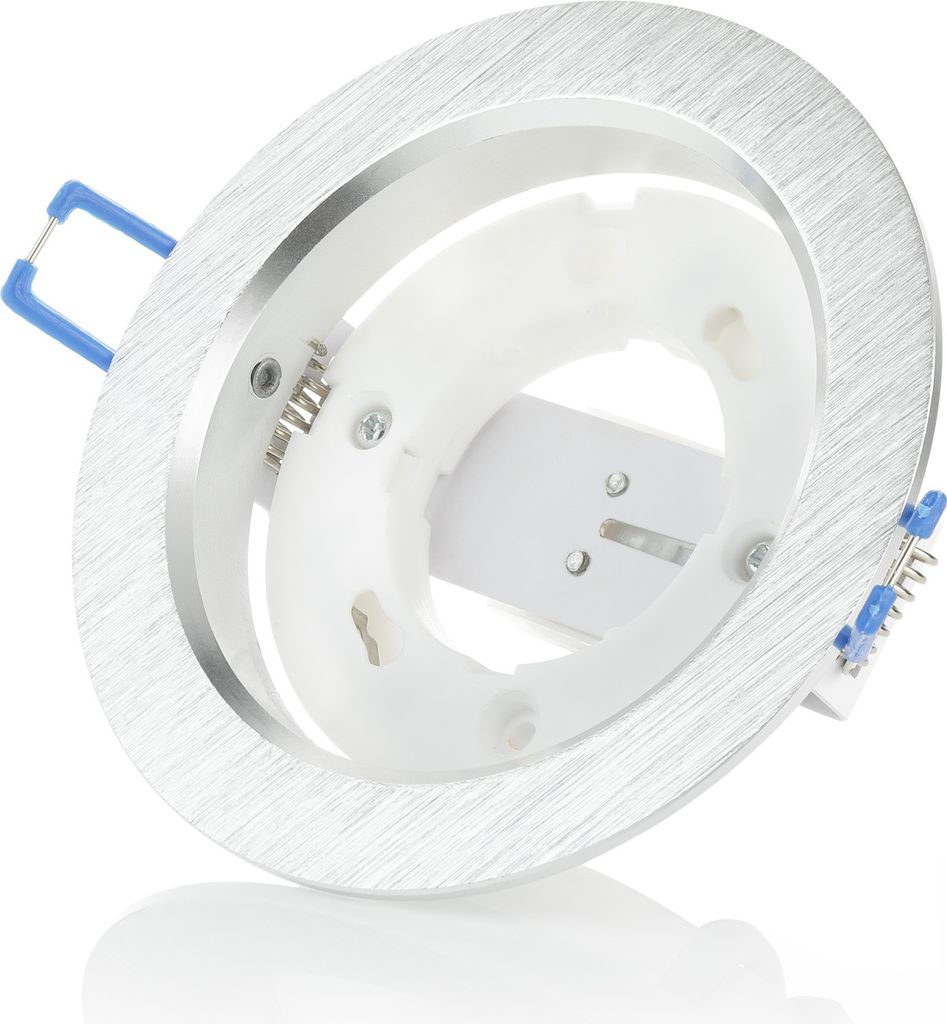 Sweet LED Einbaustrahler GX53 Flach rund alu gebürstet 230V Einbauleuchte Spot