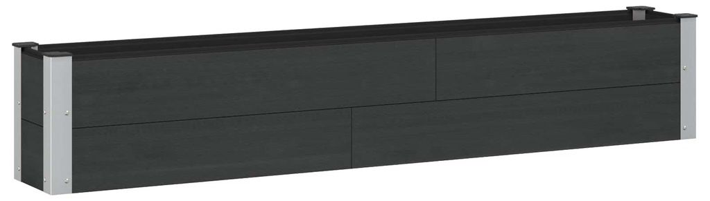Hochbeet Schwarz 200 x 30 x 36 cm