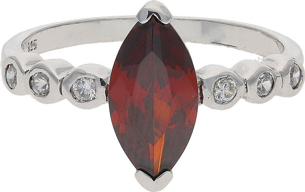 Ring Silber 925 Zirkonia rubinrot JL30-07-2853 JuwelmaLux Größe 54