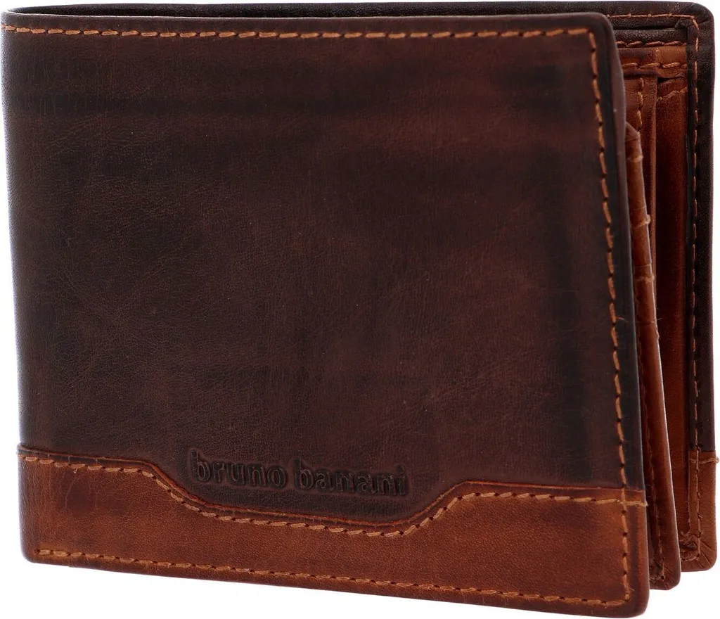 Portafoglio Uomo bruno banani Pelle Marrone Alicante Wallet Cognac