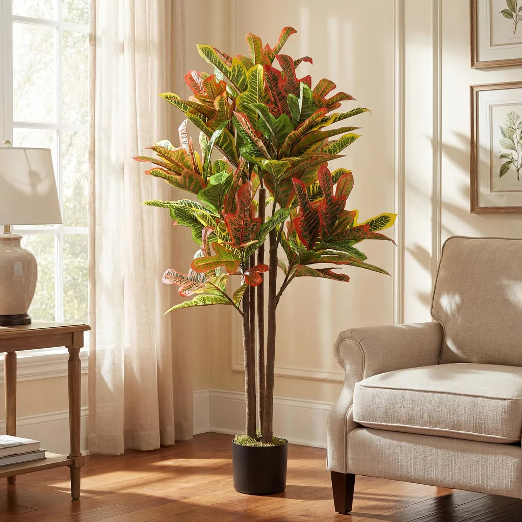 Plante artificielle 120cm : solution déco sans arrosage vert militaire - 2