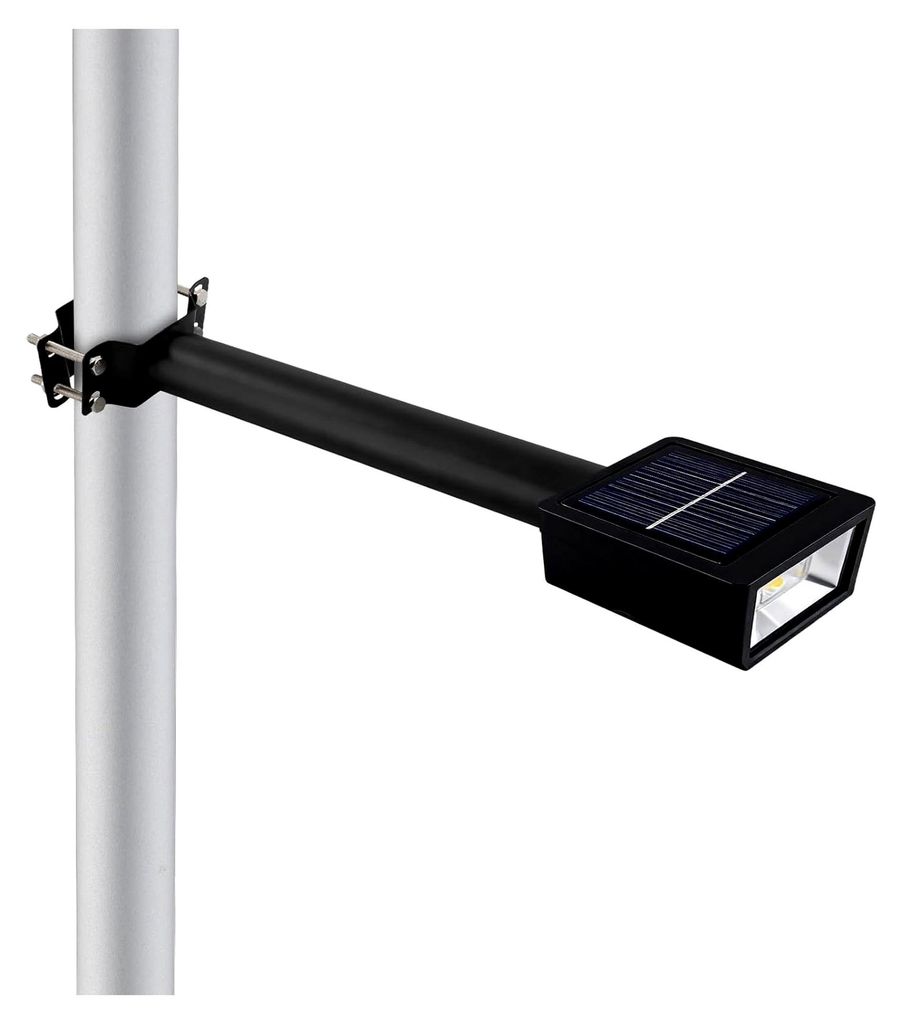 4er-Set Halterungen für Lichtmasten aus verzinktem Eisen, Wandmontage und Klemmbefestigung für Solarleuchten, max. 6 kg Tragkraft, geeignet für ...