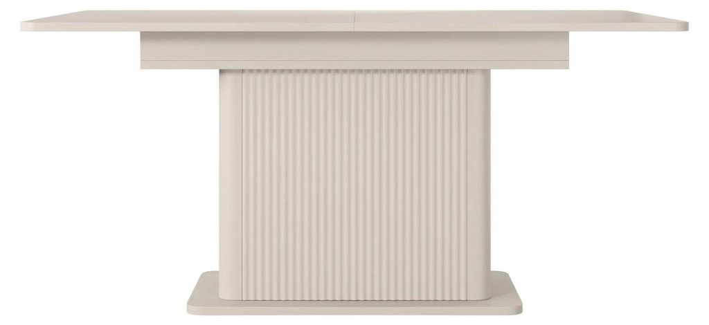 Ausziehtisch Esstisch FLORE 160-200 cm Beige Geriffelt Produktbild 