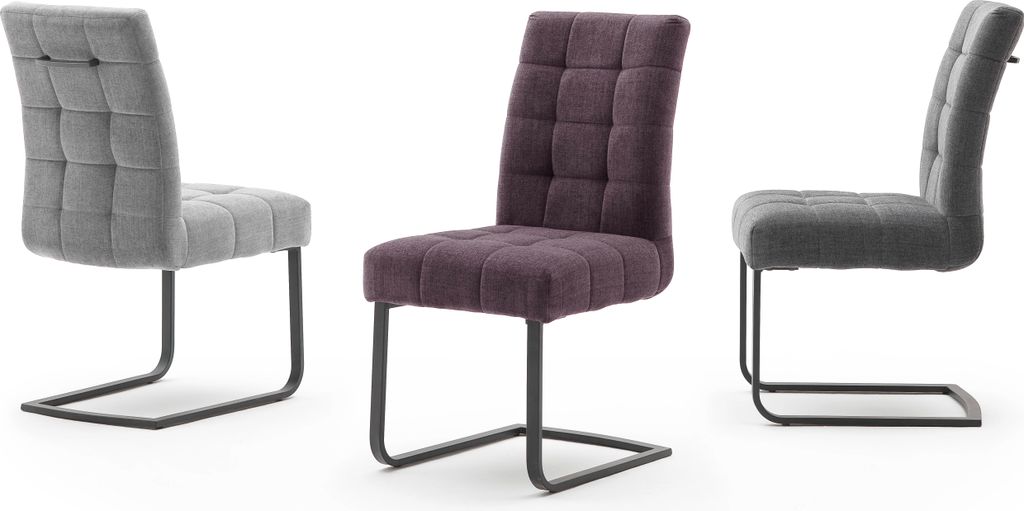 Salta Schwingstuhl, Griff, Taschenfederkern, Aqua Clean, Gestell schwarz, Bezug merlot