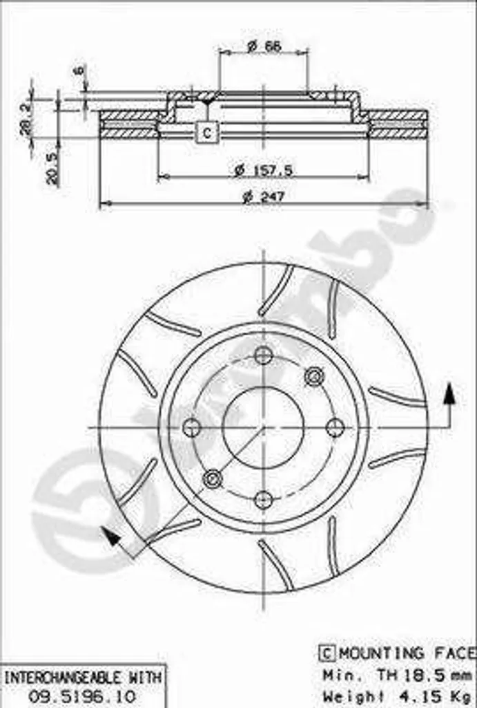 Disque de frein avant Brembo pour Citroën Xsara et ZX N2 qualité origine