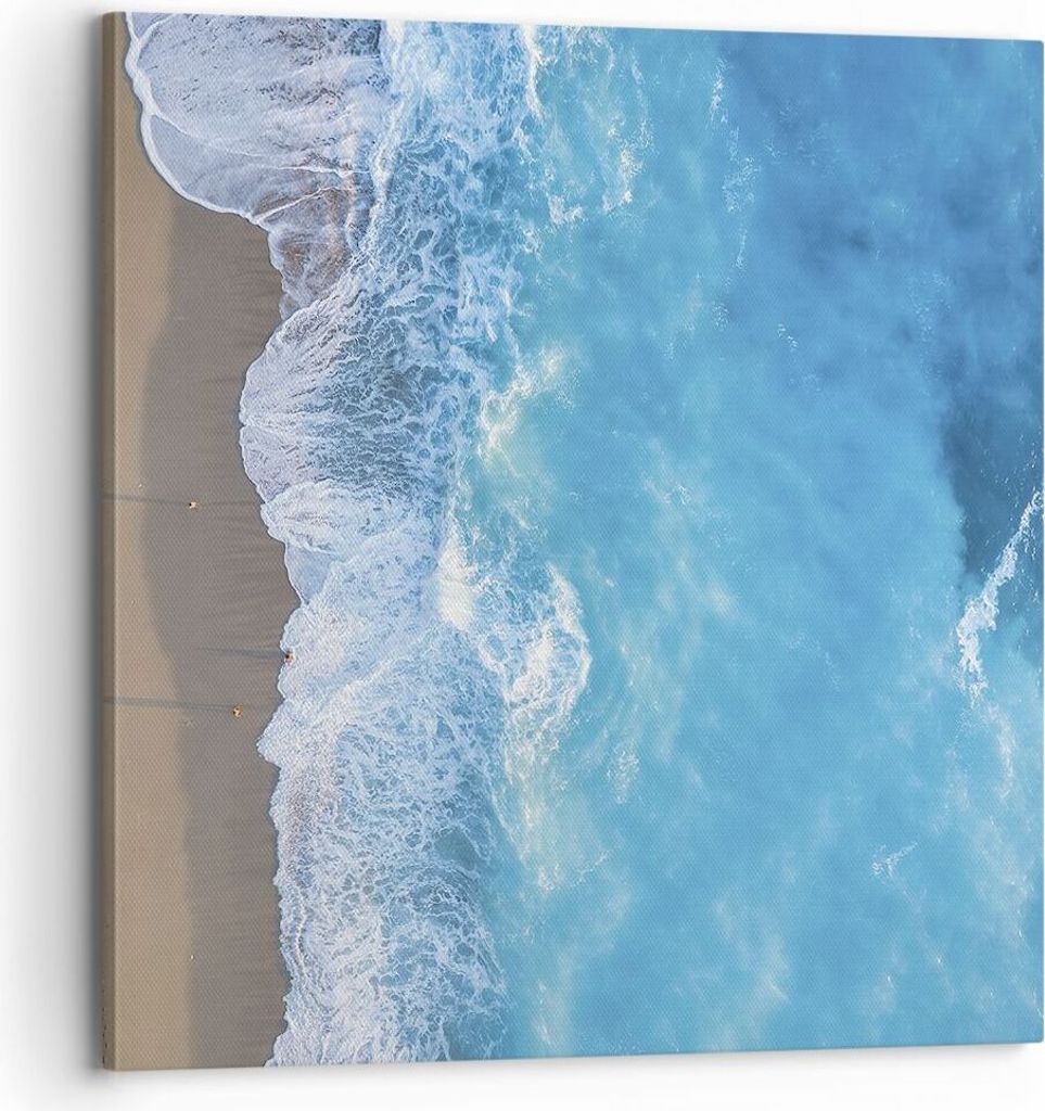 Bild auf Leinwand - Leinwandbild - Einteilig - Strand Rand Meer - 70x70cm - Wand Bild - Wanddeko - Wandbilder - Leinwanddruck - Bilder - Wanddekora...
