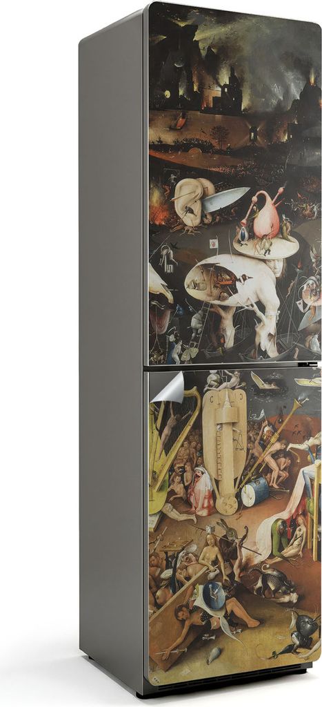 Nautische Malerei – Kühlschrank Aufkleber – Klebefolie Kühlschrank – Kühlschrank Nachbildung – Kühlschrankfolie selbstklebend – Küch...