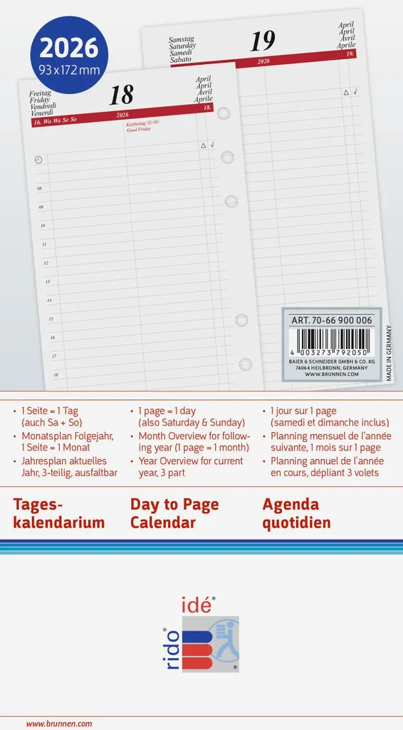 Rido Idé 70-66 900 006 Ricambio Agenda 2026 Timing 2 | Compra Online