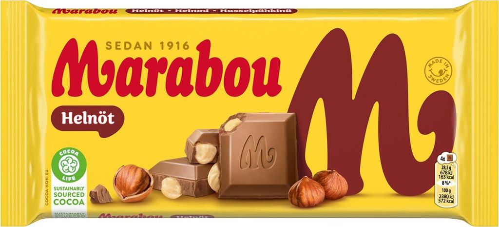 Marabou Milchschokolade Vollnuss 200g Schwedische Produktbild 
