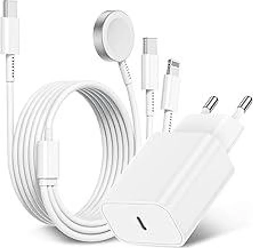 Cavo di ricarica 3 in 1 per Apple Watch e iPhone, caricatore USB C iWatch da 2 m con cavo, caricatore rapido da 20 W per Apple Watch Series 10/9/8/7/6/SE/5/4/3/Ultra/iPhone 16 Pro Max/15 Plus/14/13 Mini/12/11/8