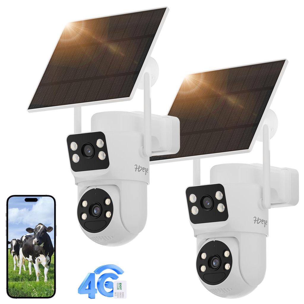 2x 4G-Solar-Sicherheitskamera mit 3-Monats-Akku & Produktbild 
