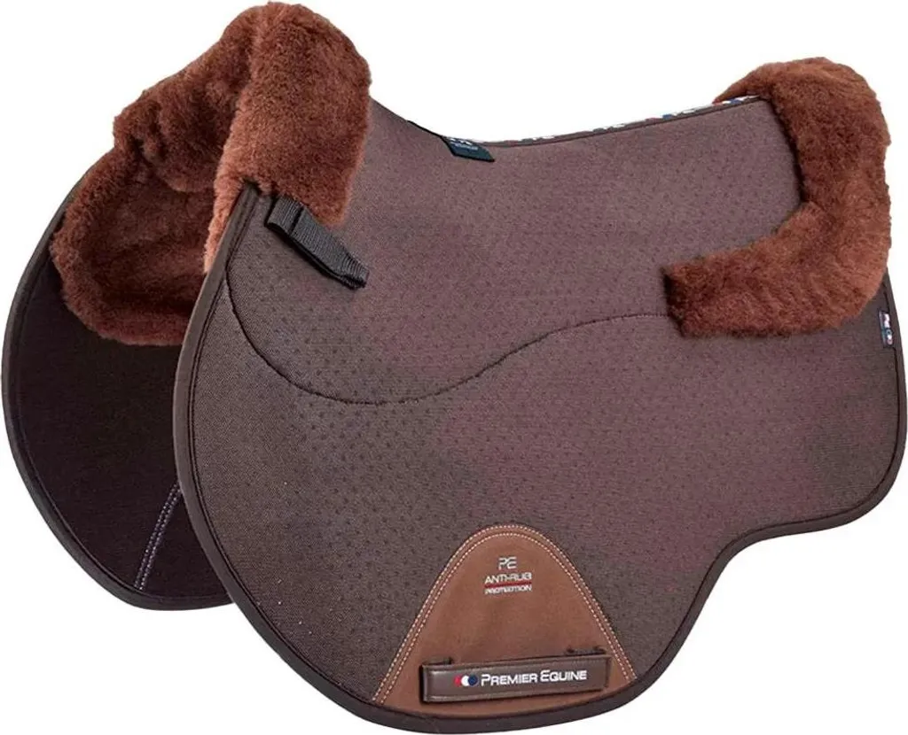 Tapis de selle anti-frottement en laine de mérinos pour dos sensible