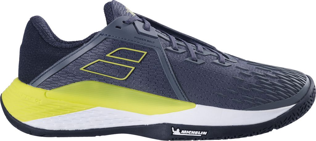 Babolat Propulse Fury 3 All Court Tennisschuhe Sportschuhe grau/gelb/weiß 30S23208-3027, Schuhgröße:40 EU