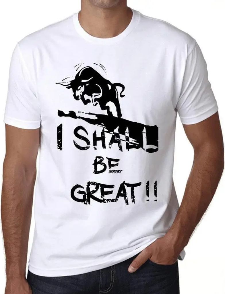 Herren Grafik T-Shirt Ich werde groß sein – I Shall Be Great – Öko-Verantwortlich Vintage Jahrgang Kurzarm Lustige Druck Geburtstag Geschenk ...