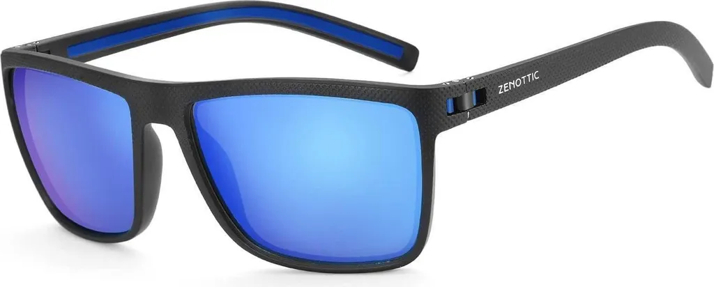 Occhiali da sole polarizzati ZENOTTIC Uomo TR90 Telaio Protezione UV400 Nero Blu