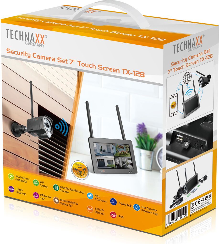 Technaxx TX-128, IP-Sicherheitskamera, Draußen, Produktbild 