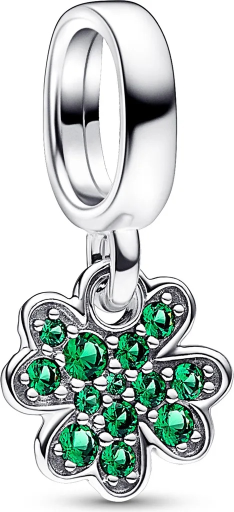 Charm Pandora Quadrifoglio Verde 792751C01: Eleganza in Argento