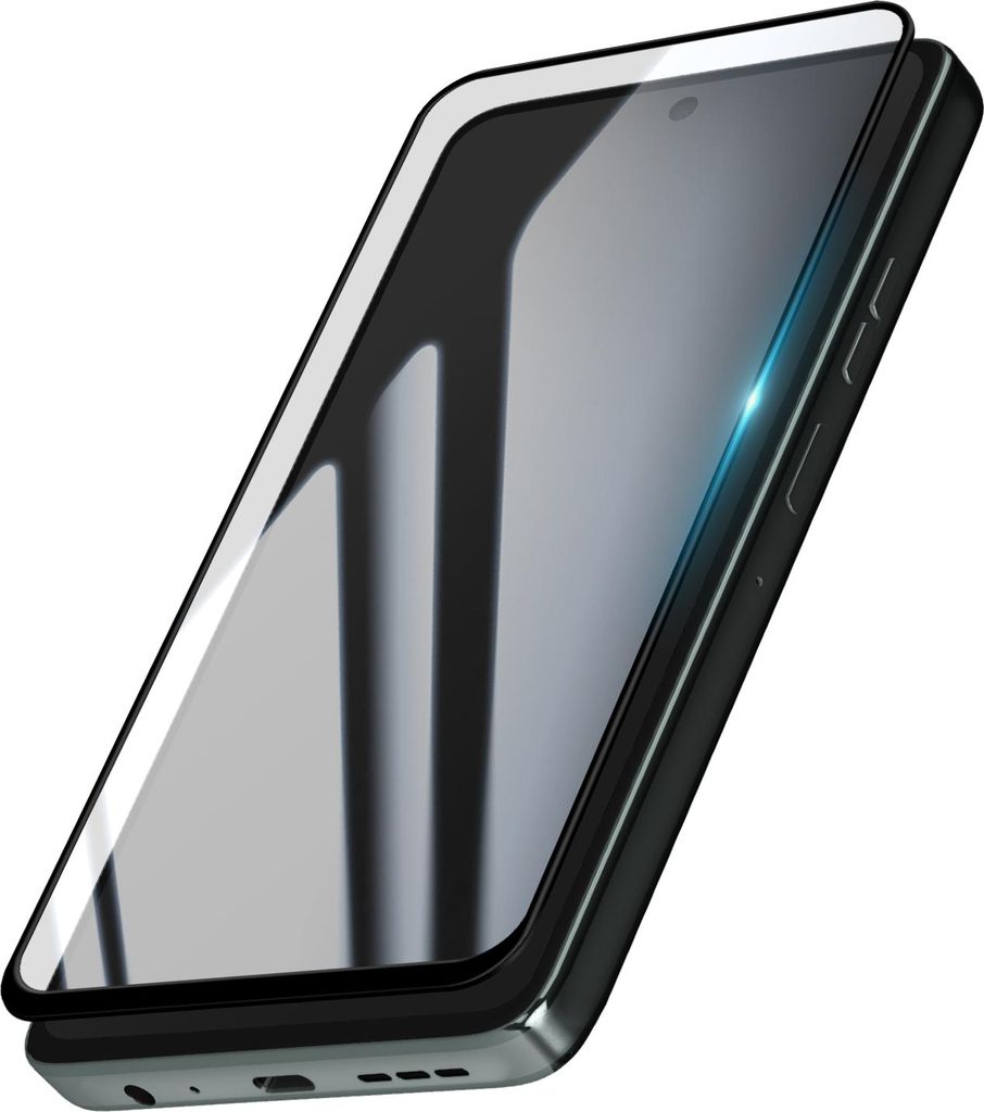 Avizar, Gehärtetes Glas Motorola Moto G56 kratzfest, abgeschrägt, Schwarz